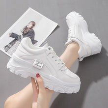Load image into Gallery viewer, Casual Winter Women Thick Sneakers White Shoes Autumn Winter Fashion Platform Shoes Female Lace Up Rainbow Vulcanized Shoes Comfy Fashion Sneakers Breathable Athletic Casual Shoes