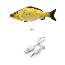 Load image into Gallery viewer, Electric Cat Toy 3D Fish USB Charging Simulation Fish Cat Toys for Cats Pet Toy cat supplies Pet Catnip Toy Moving Cat Kicker Fish Realistic Plush Electric Wagging Fish Motion Kitten Toy Funny Interactive Fish Cat Toys for Cat Exercise
