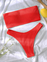 Load image into Gallery viewer, Women One-Shoulder Bikini Swimsuit Women Push Up Swimwear Women's Bathing Suit Comfortable Bikini Ribbed Two Piece Swimsuit Bikini Set Summer Bathing Suit Beach Wear Swimming Suit