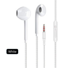 Load image into Gallery viewer, Black White Sport Earbuds Wired Headphones With Bass Mobile Phone Earphone Wire Stereo Headset Mic Music Earphones Wired Earbuds Noise Isolating in-Ear Headphones Earphones with Mic Volume Control 3.5mm Plug for Sports Workout Compatible