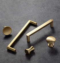 Load image into Gallery viewer, Modern Gold Knob Pure Copper Kitchen Cabinet Handles Cupboard Door Pulls Drawer Knobs Brass Furniture Handle Hardware Drawer Pulls Cupboard Knob For Kitchen Furniture Hardware