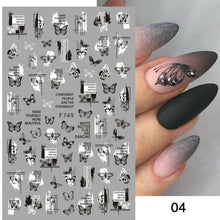 Load image into Gallery viewer, Summer Tropical Plants 3D Nail Sticker Iridescent Leaves Tree Transfer Decals Slider For Nails DIY Nail Art Decoration 3D Nail Stickers Decals Snowflakes Elk Bear Christmas Xmas Transfer Stickers Nail Art Self-Adhesive Decals Decoration Nail Art