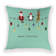 Load image into Gallery viewer, New Year Christmas Decorations Pillows Cover Christmas Décor for Home Christmas Tree Snowflake Snowman Reindeer Home Decor Throw Pillow Case Cushion Cover Santa Merry Christmas Gift Xmas 45x45cm