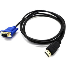 Load image into Gallery viewer, 1.8M HDMI Compatible Cable To VGA Adapter Digital 1080P HDTV With Audio Converter Adapter Gold-Plated HDMI To VGA Connector Cable Compatible For Computer Desktop Laptop PC Monitor Projector HDTV 1.8M