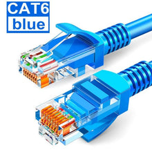 Load image into Gallery viewer, Cat6 Round Ethernet Cable RJ45 Cat6 Lan Cable Internet Modem Laptop Router Network Ethernet Cable Plated RJ45 Connectors Ethernet LAN Cable For Laptop Game Console