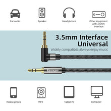 Load image into Gallery viewer, 90Degree 3.5mm Right Angle AUX Audio Cable Jack For Headphone Extension Wire