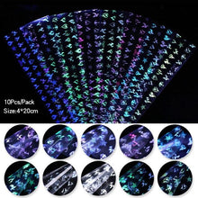 Load image into Gallery viewer, Nail Foils Marble Flower Series Iridescent Nail Art Transfer Sticker Paper Slider Nail Water Decal Design Manicures Decorations Art Manicures Decoration New Gold Nail Transfer Foils for Nail Arts Nails Supply Holographic Effect Nail Art Foil Stickers Hol
