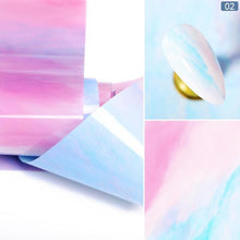 Load image into Gallery viewer, Nail Foils Marble Flower Series Iridescent Nail Art Transfer Sticker Paper Slider Nail Water Decal Design Manicures Decorations Art Manicures Decoration New Gold Nail Transfer Foils for Nail Arts Nails Supply Holographic Effect Nail Art Foil Stickers Hol