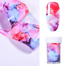 Load image into Gallery viewer, Nail Foils Marble Flower Series Iridescent Nail Art Transfer Sticker Paper Slider Nail Water Decal Design Manicures Decorations Art Manicures Decoration New Gold Nail Transfer Foils for Nail Arts Nails Supply Holographic Effect Nail Art Foil Stickers Hol