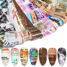 Load image into Gallery viewer, Nail Foils Marble Flower Series Iridescent Nail Art Transfer Sticker Paper Slider Nail Water Decal Design Manicures Decorations Art Manicures Decoration New Gold Nail Transfer Foils for Nail Arts Nails Supply Holographic Effect Nail Art Foil Stickers Hol