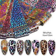 Load image into Gallery viewer, Nail Foils Marble Flower Series Iridescent Nail Art Transfer Sticker Paper Slider Nail Water Decal Design Manicures Decorations Art Manicures Decoration New Gold Nail Transfer Foils for Nail Arts Nails Supply Holographic Effect Nail Art Foil Stickers Hol