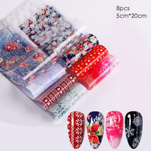 Load image into Gallery viewer, Nail Foils Marble Flower Series Iridescent Nail Art Transfer Sticker Paper Slider Nail Water Decal Design Manicures Decorations Art Manicures Decoration New Gold Nail Transfer Foils for Nail Arts Nails Supply Holographic Effect Nail Art Foil Stickers Hol