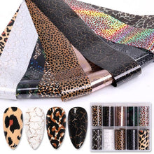 Load image into Gallery viewer, Nail Foils Marble Flower Series Iridescent Nail Art Transfer Sticker Paper Slider Nail Water Decal Design Manicures Decorations Art Manicures Decoration New Gold Nail Transfer Foils for Nail Arts Nails Supply Holographic Effect Nail Art Foil Stickers Hol