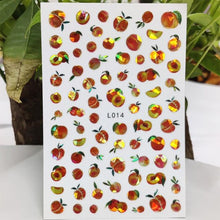 Load image into Gallery viewer, 3D Nail Sticker Waterproof Shining Decals Stickers for Nails Cute Beautiful Love Heart Nail Art Decoration Aurora Silver Design Nail Art Stickers Decals Nail Art Supplies Valentines Day 3D Self-Adhesive Nail Decorations Manicuring Nail Art Manicure