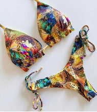 Load image into Gallery viewer, Popular Women's Beachwear Bikini Set Swimwear Push-Up Padded Swimsuit Floral Bikini Set Low Rise Ruffled Two Pieces Swimsuit Push Up Bathing Suit Swimwear