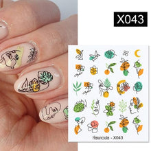 Load image into Gallery viewer, Summer Fruit Water Decals Kiwi Banana Strawberry Flower Alphabet Leaves Nail Art Stickers Wraps Slider Decorations 3D Fruit Nail Art Slices, Summer Fruit Slime Nail Supplies Nail Art Decorations Fruit Flakes Nail Accessories