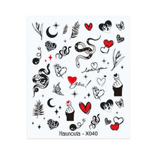 Load image into Gallery viewer, Water Nail Stickers Women Face Sketch Abstract Butterfly Image Sexy Girl Nail Art Decor Sliders Manicures For Nails Decoration Decal Self-Adhesive 3D Wave Design Decoration for Women Girls Tape Nail Art Stickers Decal Decoration