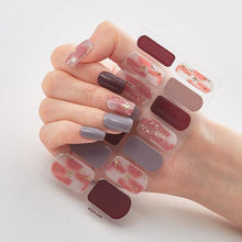 Load image into Gallery viewer, New Year Patterned Nail Decor Nail Polish Nail Art Stickers Full Beauty Sticker for Nails Nail Accessorie Christmas Nail Sticker 3D Nail Art Stickers Decal Slider Template Diy Nail Tool Decorations Nail Art Design Self Adhesive Luxury Designer Nail Sticke