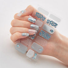 Load image into Gallery viewer, New Year Patterned Nail Decor Nail Polish Nail Art Stickers Full Beauty Sticker for Nails Nail Accessorie Christmas Nail Sticker 3D Nail Art Stickers Decal Slider Template Diy Nail Tool Decorations Nail Art Design Self Adhesive Luxury Designer Nail Sticke