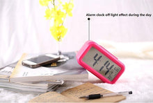 Load image into Gallery viewer, Digital Alarm Clock Voice Alarm Clock Intelligent Smart Timer Creative Students Mute LED Electronic Warning Machinery Gifts Battery Operated LCD Electronic Clock for Bedroom Home Kitchen Office Outdoor