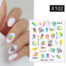 Load image into Gallery viewer, French Line Nail Water Decal Flower Marble Leaf Girl Stickers on Nails Water Ink Transfer Slider Nail Stickers Decor Kids Nails Art Decoration Nail Strips Shiny French Tip Guides Stickers French Nail Stickers Form Fringe Guides