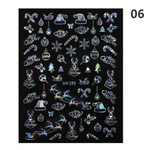 Load image into Gallery viewer, Sparkly Gold Bronzing Christmas 3D Snowflake Nail Stickers Colorful Sliver Glitter Xmas Elk Deer Socks Transfer Foil For Nails Snowflake Nail Art Stickers Decals Christmas Nail 3D Self Adhesive Nail Stickers for Acrylic Nails Snowflake Winter Slider