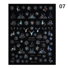 Load image into Gallery viewer, Sparkly Gold Bronzing Christmas 3D Snowflake Nail Stickers Colorful Sliver Glitter Xmas Elk Deer Socks Transfer Foil For Nails Snowflake Nail Art Stickers Decals Christmas Nail 3D Self Adhesive Nail Stickers for Acrylic Nails Snowflake Winter Slider