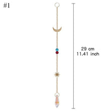 Load image into Gallery viewer, Home Decor Crystal Sun-catchers Window Pendant Hanging Curtain Wind-chimes Light Catcher Star Moon Pendant Rainbow Wind Chime Prisms Wind Chime Hanging Ornaments For Garden Home Christmas Decorations Gift