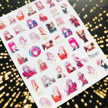 Load image into Gallery viewer, 3D Nail Art Stickers Decal Template Nail Tool Decorations Nail Slider Metallic Nail Art Stickers Set Love Metal Nail Studs Decals for Women Nail Decorations Accessories Metal Curve Stripe Lines Design Letter Nail Sticker Decoration