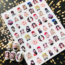 Load image into Gallery viewer, 3D Nail Art Stickers Decal Template Nail Tool Decorations Nail Slider Metallic Nail Art Stickers Set Love Metal Nail Studs Decals for Women Nail Decorations Accessories Metal Curve Stripe Lines Design Letter Nail Sticker Decoration