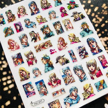 Load image into Gallery viewer, 3D Nail Art Stickers Decal Template Nail Tool Decorations Nail Slider Metallic Nail Art Stickers Set Love Metal Nail Studs Decals for Women Nail Decorations Accessories Metal Curve Stripe Lines Design Letter Nail Sticker Decoration