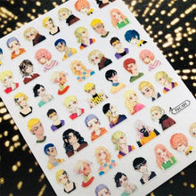 Load image into Gallery viewer, 3D Nail Art Stickers Decal Template Nail Tool Decorations Nail Slider Metallic Nail Art Stickers Set Love Metal Nail Studs Decals for Women Nail Decorations Accessories Metal Curve Stripe Lines Design Letter Nail Sticker Decoration