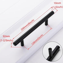 Load image into Gallery viewer, Stainless Steel Kitchen Door Cabinet T Bar Handle Pull Knob cabinet Knobs Furniture Handle Cupboard Drawer Handle Stainless Steel Hollow Bar Drawer Pulls Cupboard Knob for Kitchen Furniture Hardware