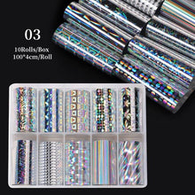 Load image into Gallery viewer, Nail Foils Marble Flower Series Iridescent Nail Art Transfer Sticker Paper Slider Nail Water Decal Design Manicures Decorations Art Manicures Decoration New Gold Nail Transfer Foils for Nail Arts Nails Supply Holographic Effect Nail Art Foil Stickers Hol