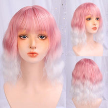 Load image into Gallery viewer, Synthetic Wigs For Women Daily Cosplay Long Water Wave Lolita Wig With Bangs Cold Brown Heat Resistant Hair Bob Wigs For Black Women Cosplay Wigs For Women Gifts for Girlfriends