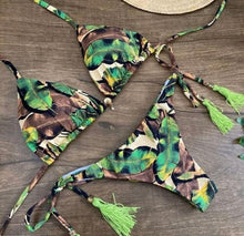 Load image into Gallery viewer, Fashionable Bikini Swimwear Women Swimsuit Female Bikini Set Knot Push Up Bathing Suit Comfortable Summer Women's Ribbed Tie Bikini Lace Up Bottom String Swimsuit Swim Wear