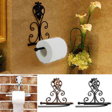 Load image into Gallery viewer, New Arrival Classic Bathroom accessories Vintage Iron Toilet Paper Towel Roll Holder Bathroom Wall Mount Rack Toilet Paper Roll Holder Cast Iron Wall Mounted Toilet Tissue Holder European Victorian Design