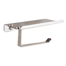 Load image into Gallery viewer, Stainless Steel Toilet Paper Holder Bathroom Wall Mount Paper Phone Holder Shelf Towel Roll Shelf Accessories Bathroom Tissue Roll Holder With Phone Shelf Stainless Steel Tissue Paper Dispenser Brushed Finished Wall Mount