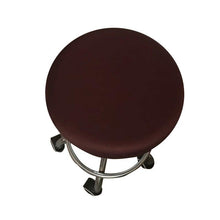 Load image into Gallery viewer, Polyester Fabric Round Chair Cover Waterproof Dining Seat Chair Covers Hotel Banquet Seat Covers Chair Protector Round Bar Stool Seat Covers Washable Stool Cushion Slipcover Elastic Bar Chair Covers