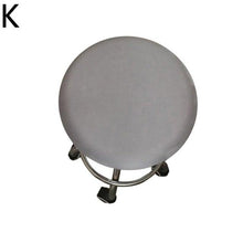Load image into Gallery viewer, Polyester Fabric Round Chair Cover Waterproof Dining Seat Chair Covers Hotel Banquet Seat Covers Chair Protector Round Bar Stool Seat Covers Washable Stool Cushion Slipcover Elastic Bar Chair Covers