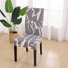 Load image into Gallery viewer, Printed Chair Cover Spandex Stretch Durable Soft Seat Chair Covers Slipcovers for Kitchen Dining Room Wedding Banquet Hotel Chair Covers for Dining Room Stretch Spandex Removable Washable Anti-dust Seat Slipcover Protector for Hotel Office Ceremony