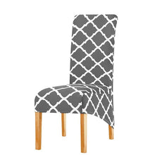 Load image into Gallery viewer, Long Backrest High Elastic Chair Cover European Backrest Seat Cover Home Washable Living Room Restaurant Hotel Party Banquet Dining Chair Cover Stretch Chair Slipcover, Spandex Elastic Removable Washable Chair Seat Covers Protector for Dining Room