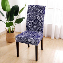 Load image into Gallery viewer, Printed Chair Cover Spandex Stretch Durable Soft Seat Chair Covers Slipcovers for Kitchen Dining Room Wedding Banquet Hotel Chair Covers for Dining Room Stretch Spandex Removable Washable Anti-dust Seat Slipcover Protector for Hotel Office Ceremony