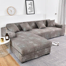 Load image into Gallery viewer, Sofa Cover Geometric Couch Cover Elastic Sofa Cover for Living Room Pets Corner L Shaped Chaise Longue Sofa Slipcover Shaped Sofa Slipcovers with Elastic Bottom, Jacquard Chaise Lounge Set for Living Room