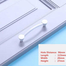 Load image into Gallery viewer, Handles Drawer Cabinet Furniture Kitchen Handles For Cabinet Knob Door Drawer Furniture Kitchen Knob Simplicity White Stainless Steel Hollow Tube Bar Drawer Pulls Cupboard Knob For Kitchen Furniture Hardware