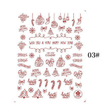 Load image into Gallery viewer, Sliver Bronzing Christmas Slider Nail Art 3D Decals Decoration Snowflake Nail Art Sticker Manicures Transfer Foil Xmas Gift Nails Snowflake Nail Art Stickers Decals Christmas Nail 3D Self Adhesive Nail Stickers for Acrylic Nails Snowflake