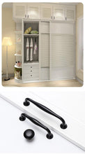 Load image into Gallery viewer, Modern Cabinet Handles Solid Aluminum Alloy Door Knobs And Handles Kitchen Cupboard Pulls Drawer Knobs Furniture Handle Hardware Black Cabinet Cupboard Drawer Door Handle Drawer Dresser Pulls for Furniture Kitchen Cabinet Cupboard Hardware