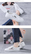 Load image into Gallery viewer, Women's White Casual Sneakers Spring Summer Breathable Flats Solid Color Mesh Shoes Fashion White Flat Sneakers Women Workout Tennis Walking Gym Fashion Sneakers