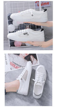 Load image into Gallery viewer, Women's White Casual Sneakers Spring Summer Breathable Flats Solid Color Mesh Shoes Fashion White Flat Sneakers Women Workout Tennis Walking Gym Fashion Sneakers