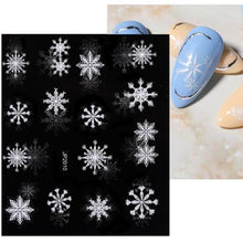 Load image into Gallery viewer, White Embossed Flower Lace Sticker Decal Wedding Nail Art Designs Floral Butterfly Japanese Manicures Nail Decoration Metallic Curve Strip Line Nail Decal Self-Adhesive 3D Wave Design Decoration for Women Girls Adhesive Striping Tape Nail Art Stickers